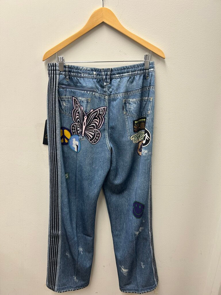 New Needles Denim Blue Track Pants Size Medium