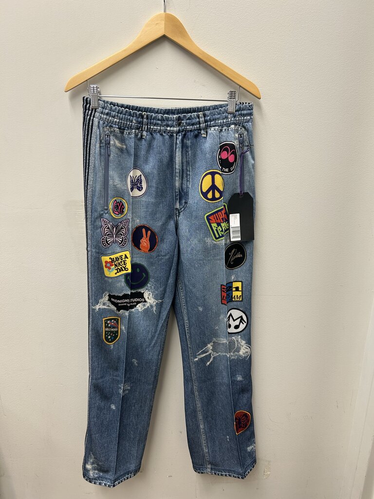 New Needles Denim Blue Track Pants Size Medium