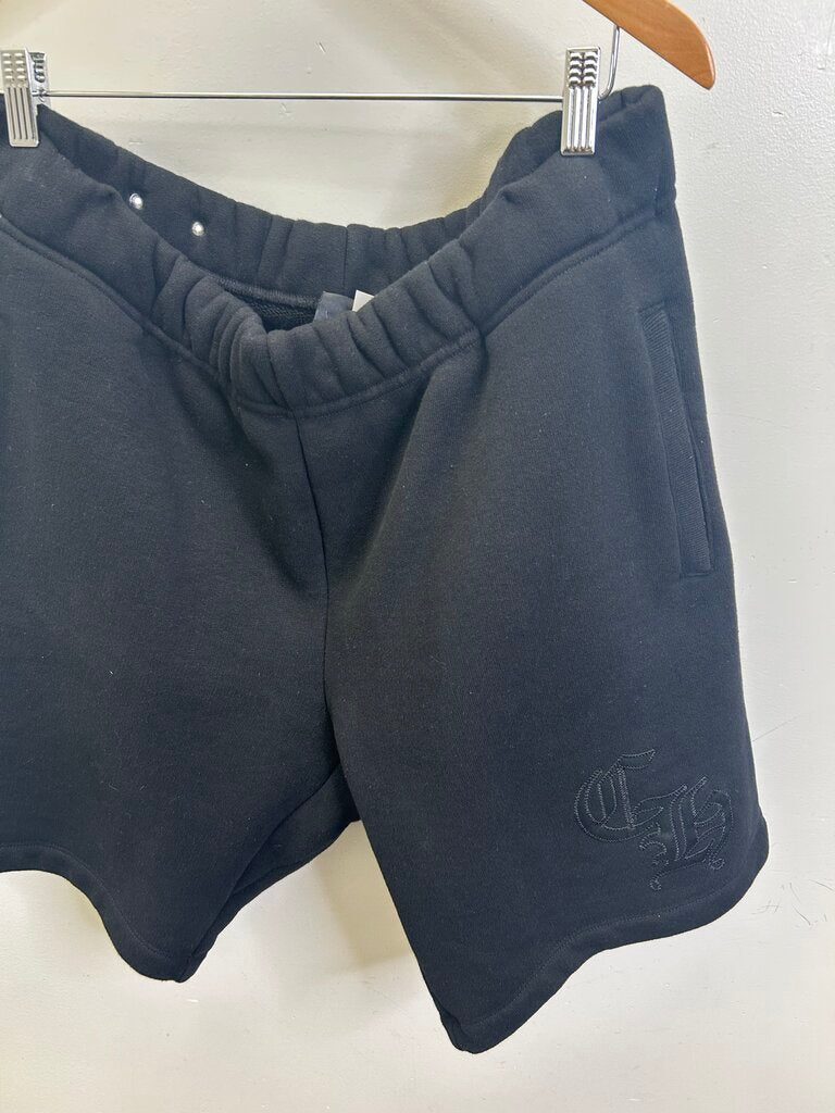 Preowned Chrome Heart Black 7/11 Sweat shorts size 2XL