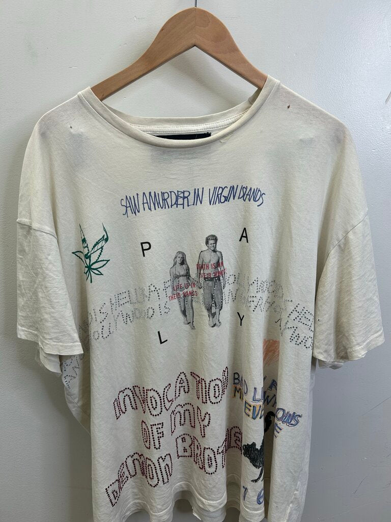 Preowned Paly Rhinestone Tee Size XXL