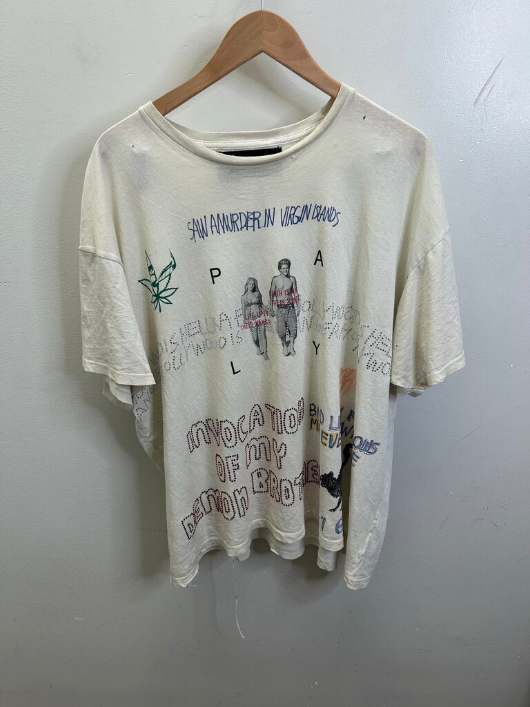 Preowned Paly Rhinestone Tee Size XXL