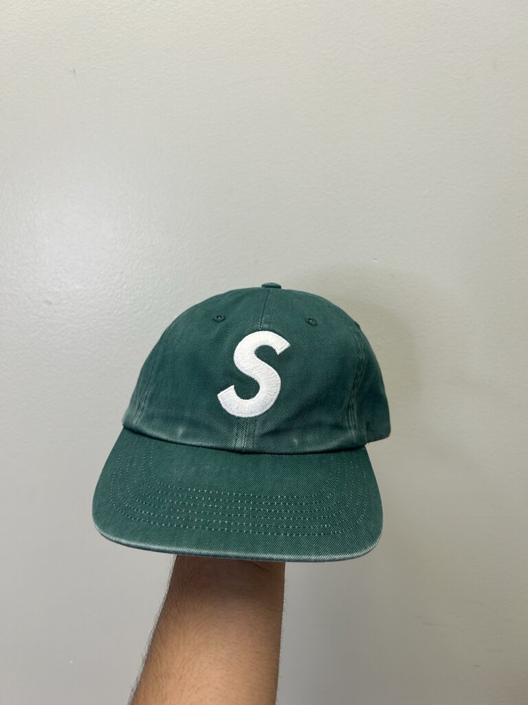 New Supreme S Logo Green Dad Hat