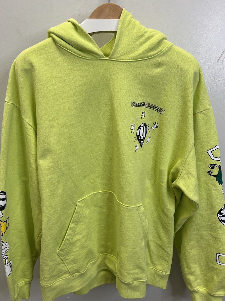 Preowned Chrome Hearts Lime Matty Hoodie Size XXL