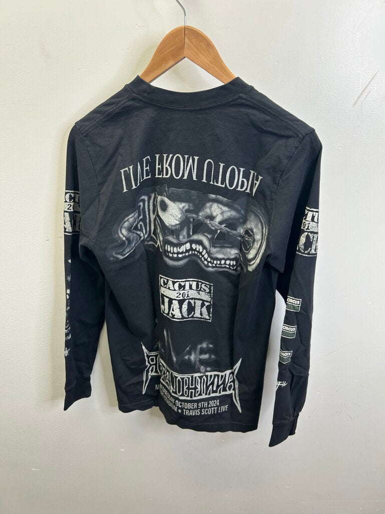 New Travis Scott Upside Down Dog Black L/S size S
