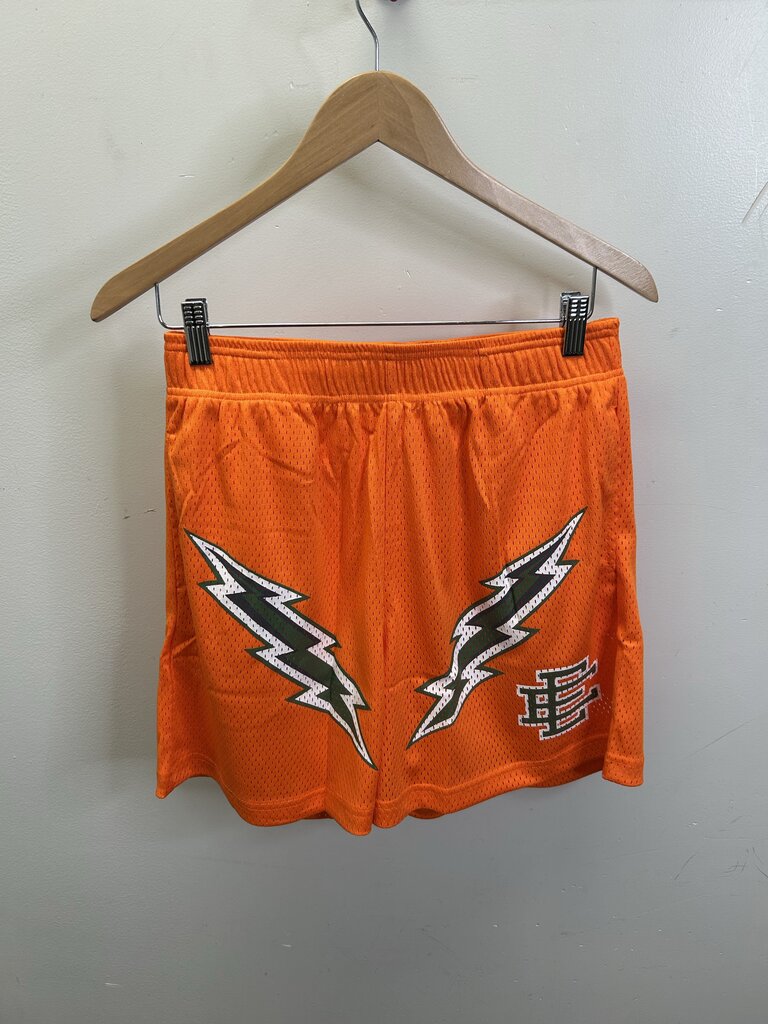 New EE Orange Olive Bolt Shorts size M