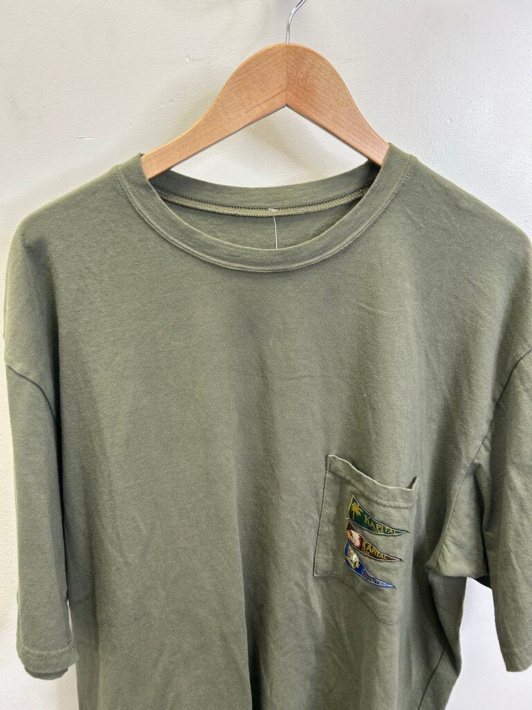 New Kapital Olive Flag Tee size XL