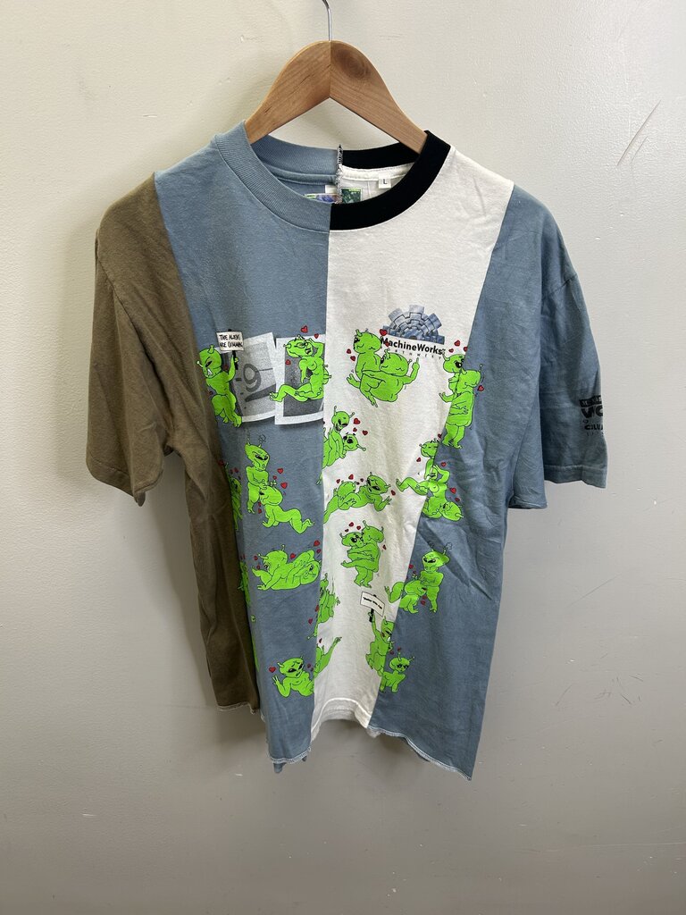 New Better With Age Alien Patchwork Tee size L