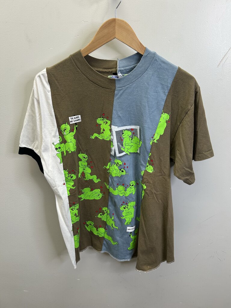 New Better With Age Alien Patchwork Tee size XL
