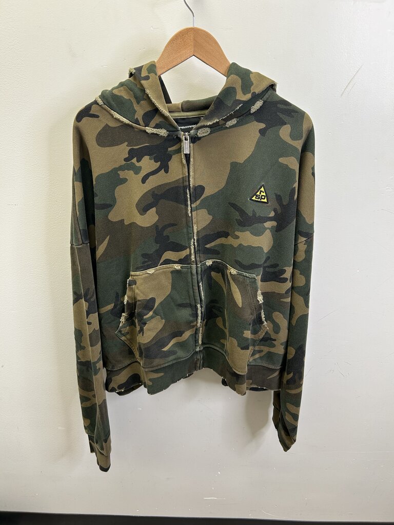 New Gv Gallery Camo Zip Up Hoodie Sz.Medium