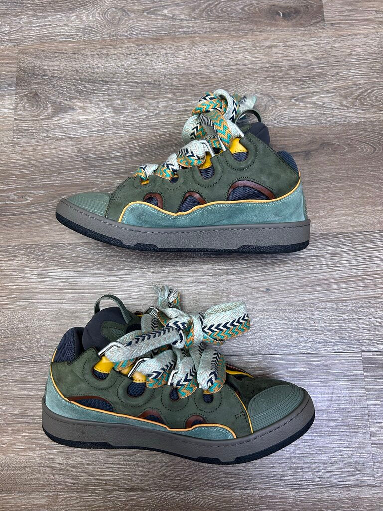 Preowned Lanvin Curb Green Orange brown Sz.42 (No Box)
