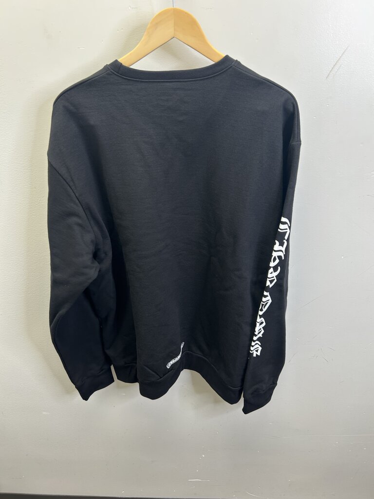 New Chrome Heart Black Collar Logo Crewneck size L