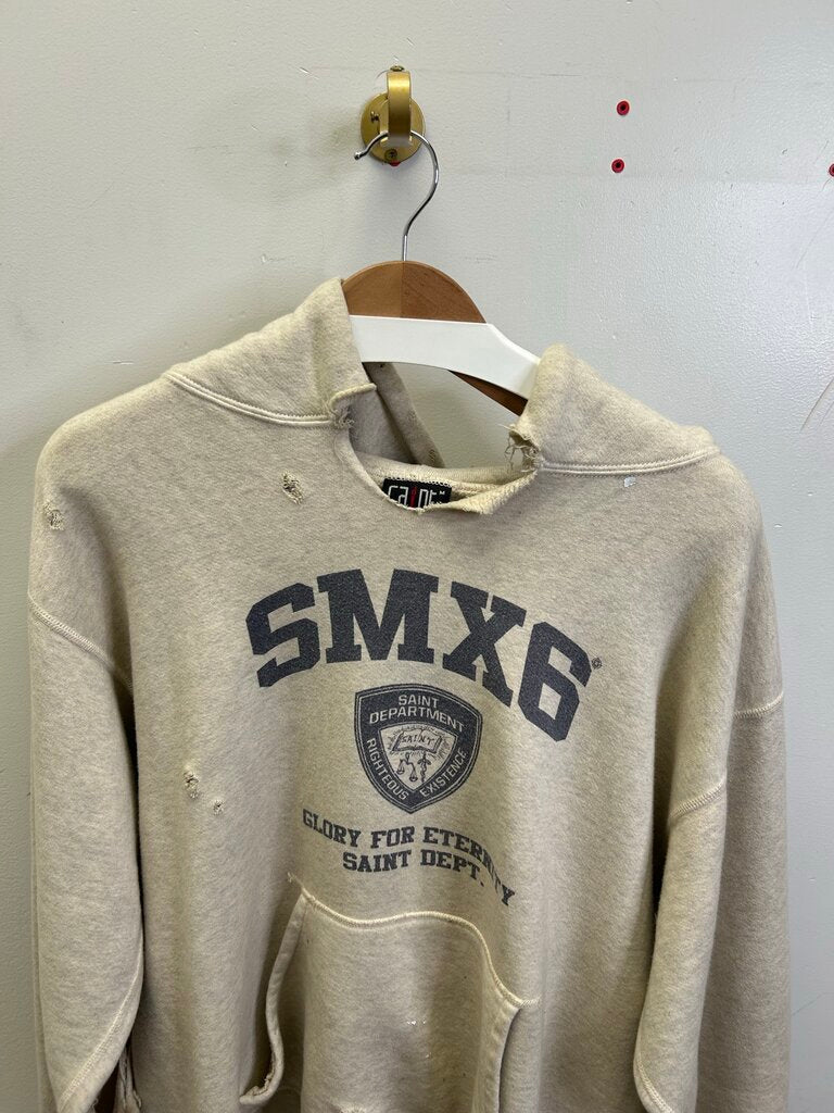 Preowned Saint Michael SMX6 Cream Hoodie Size Medium