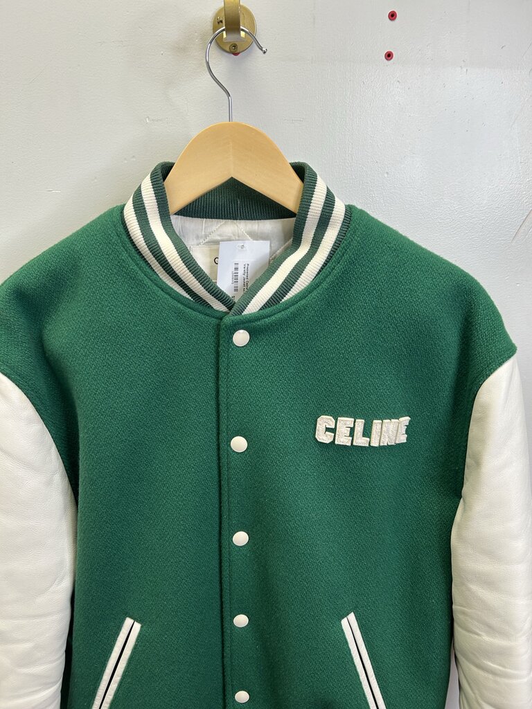 Preowned Celine Green Varsity Jacket sz.46