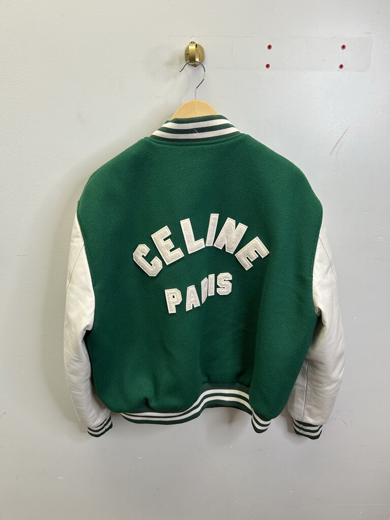 Preowned Celine Green Varsity Jacket sz.46
