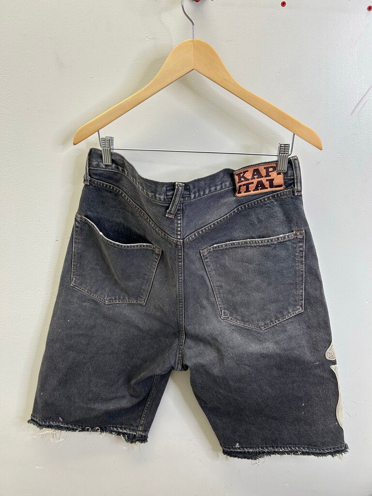 Preowned Kapital Bone Shorts Dark Black Grey sz/36