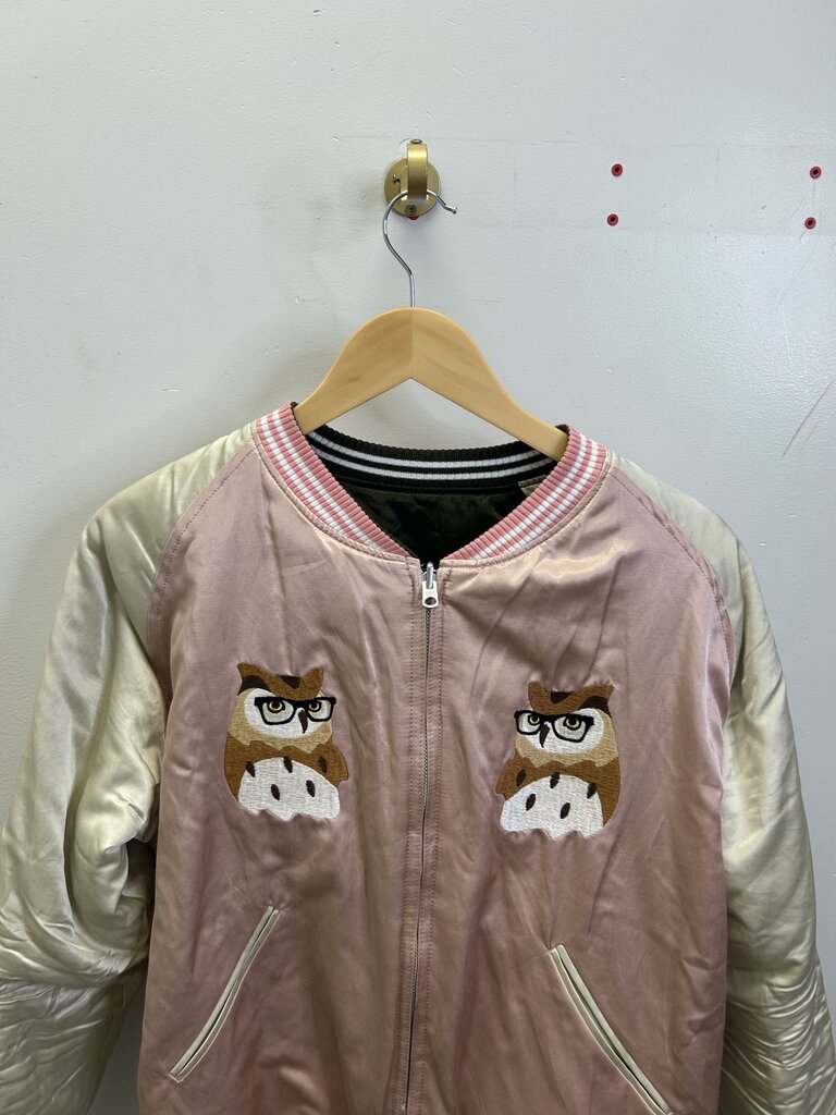Preowned Human Made Green Pink Bomber Jacket Sz.Medium