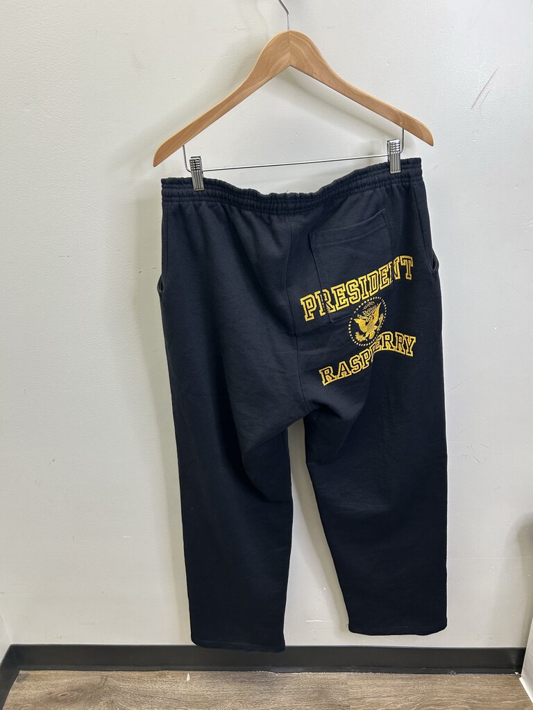 Preowned Gv Gallery Black President Sweatpants Size Large