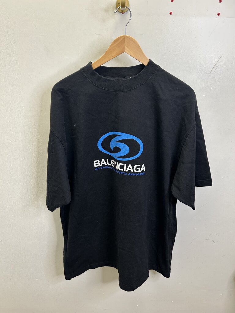 New Balenciaga Surf Logo Black Tee size L