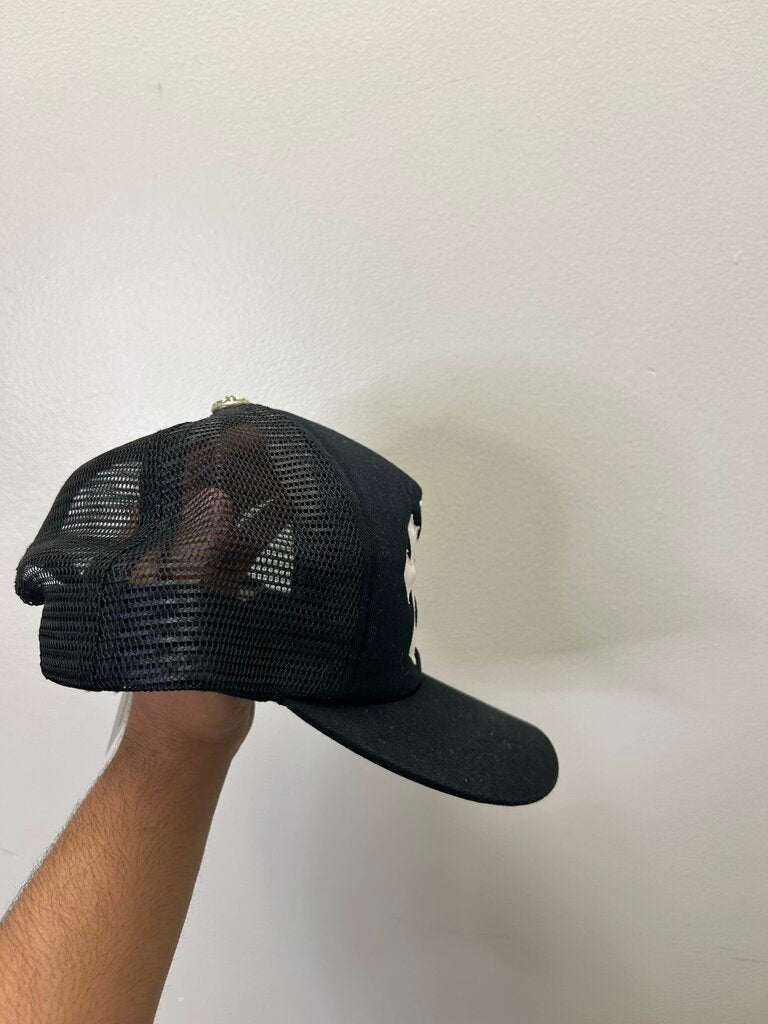 Preowned Chrome Hearts Black Cemetery Hat