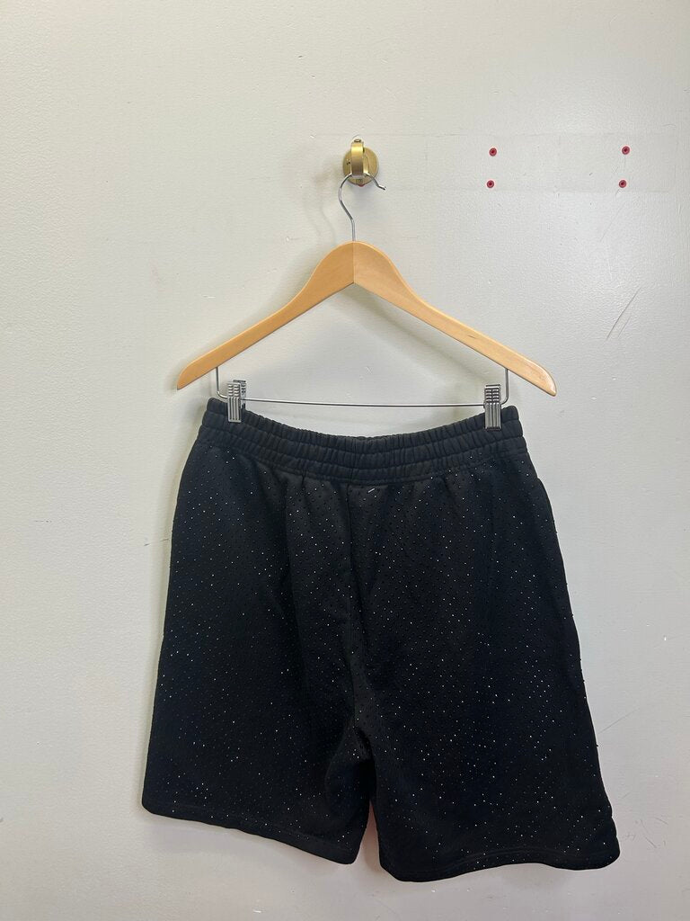 New HMDD Black Rhinestone Black Sweatshorts size M