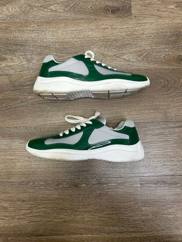 Preowned Prada Americas Cups Green Grey Size 7 (9M)