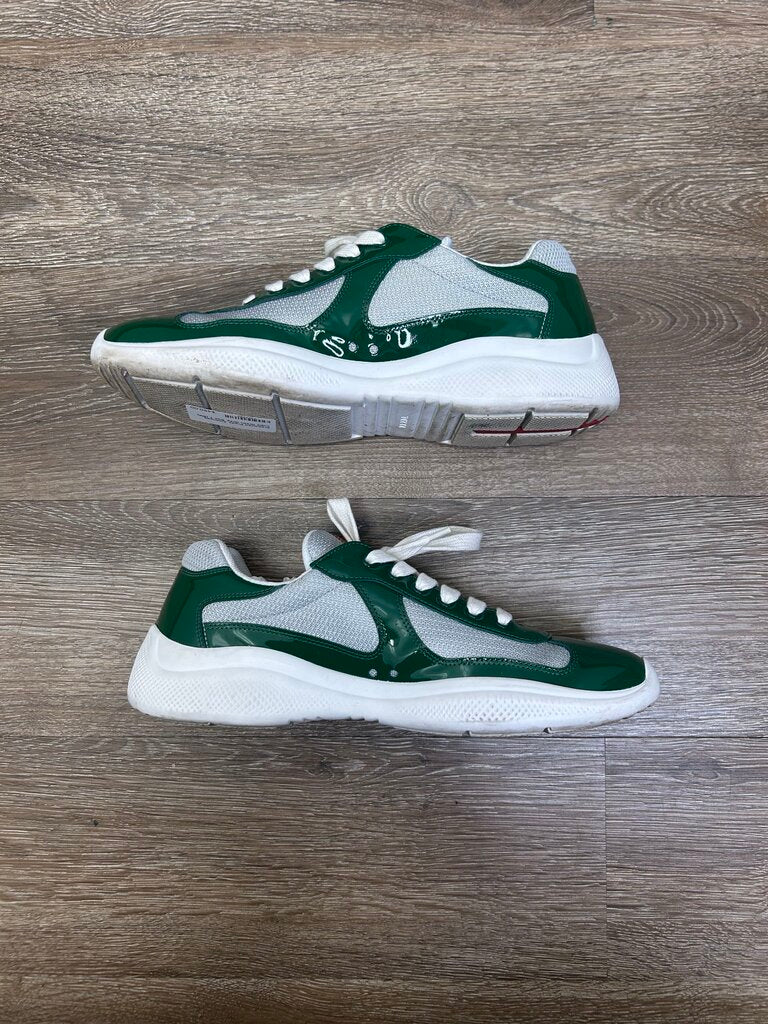 Preowned Prada Americas Cups Green Grey Size 7 (9M)