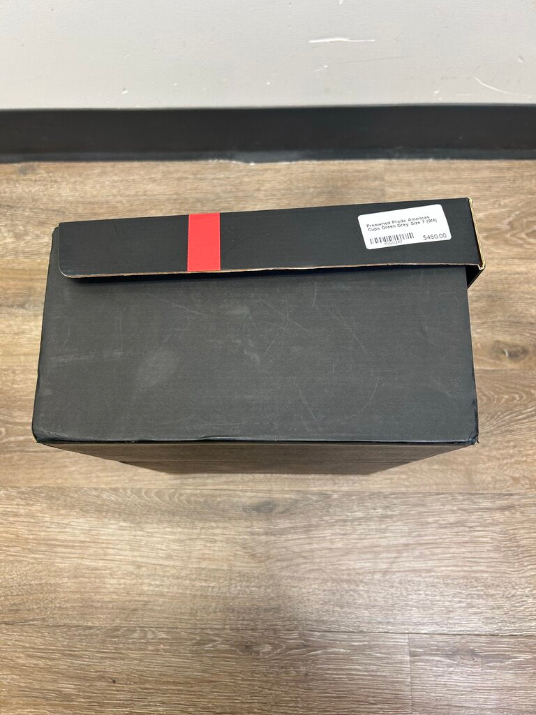 Preowned Prada Americas Cups Green Grey Size 7 (9M)