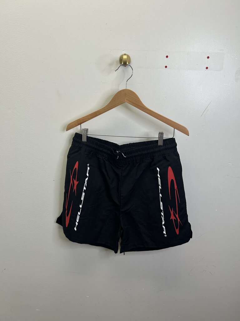 New Hellstar Black Red Nylon Shorts size XL