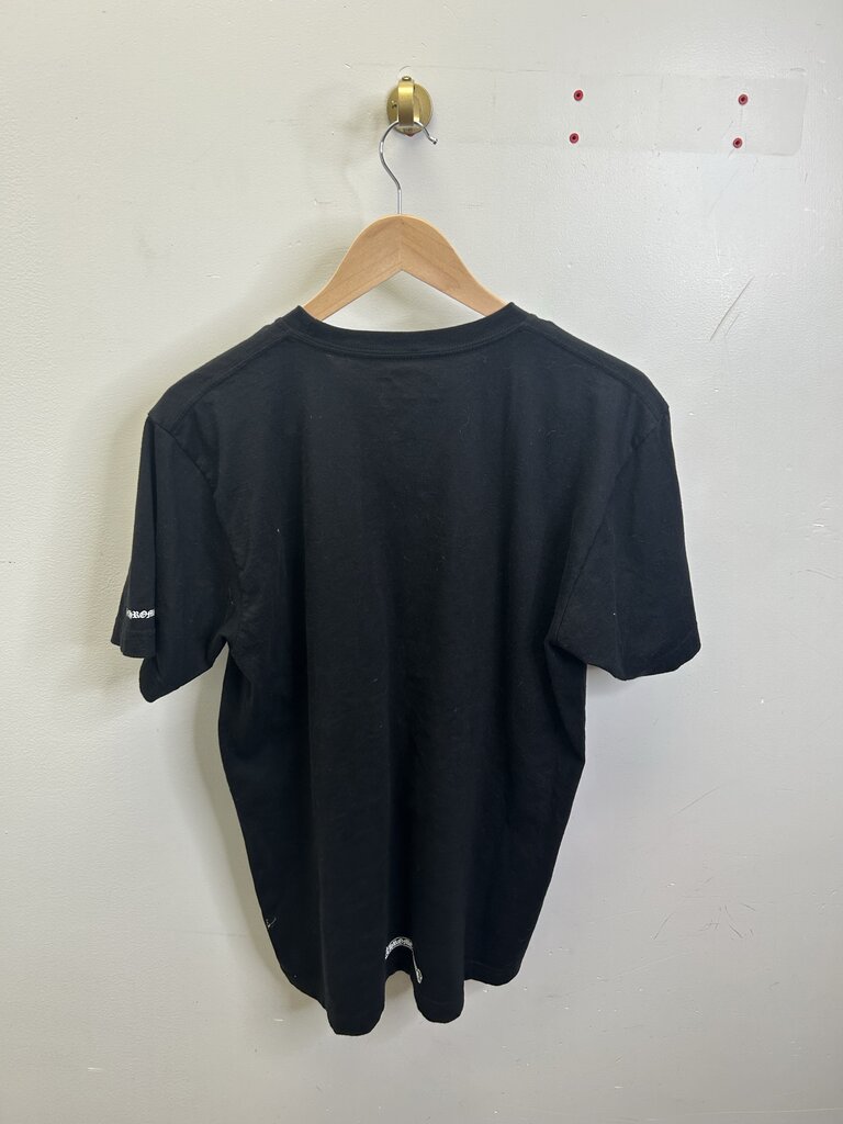 Preowned Chrome Heart Collar Logo Black Tee size L
