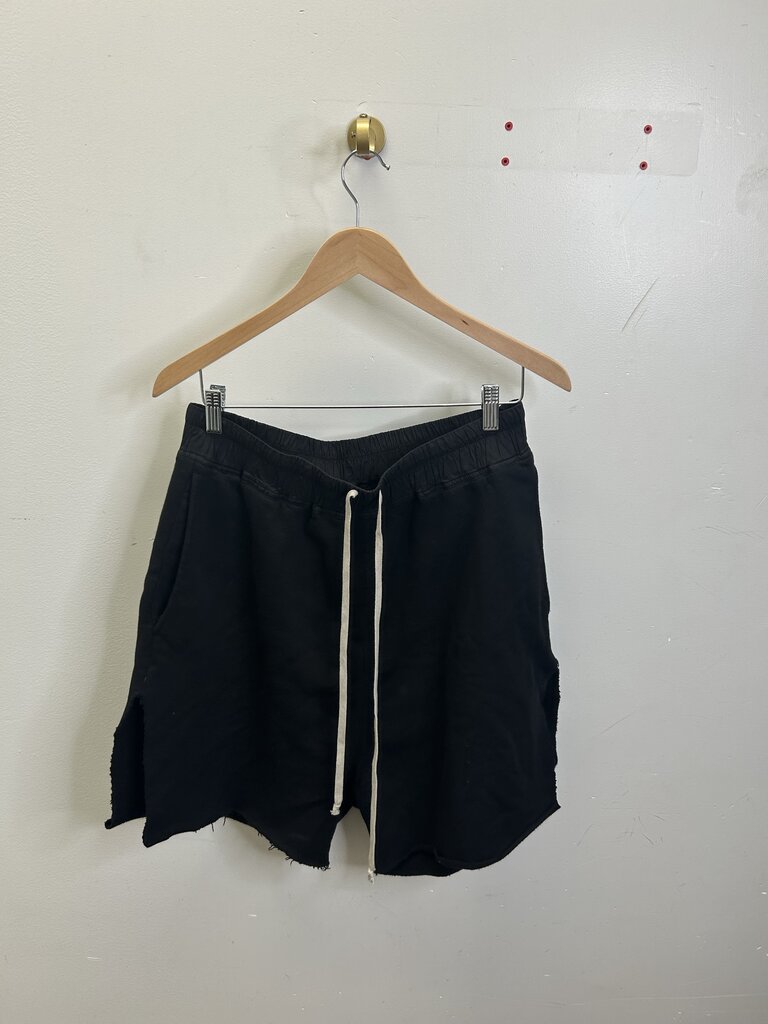 Preowned Rick Owens Black Slit Sweatshorts size M