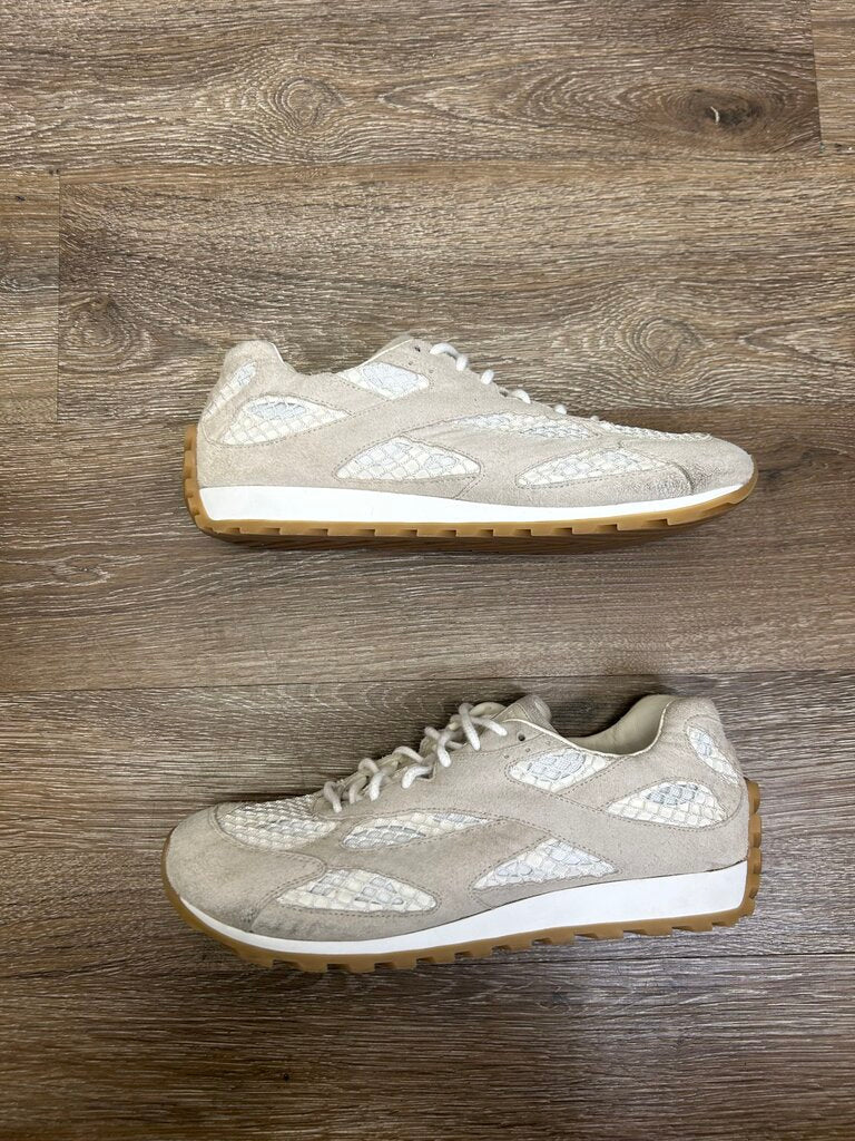 Preowned Bottega Orbit Tan Suede Size 42