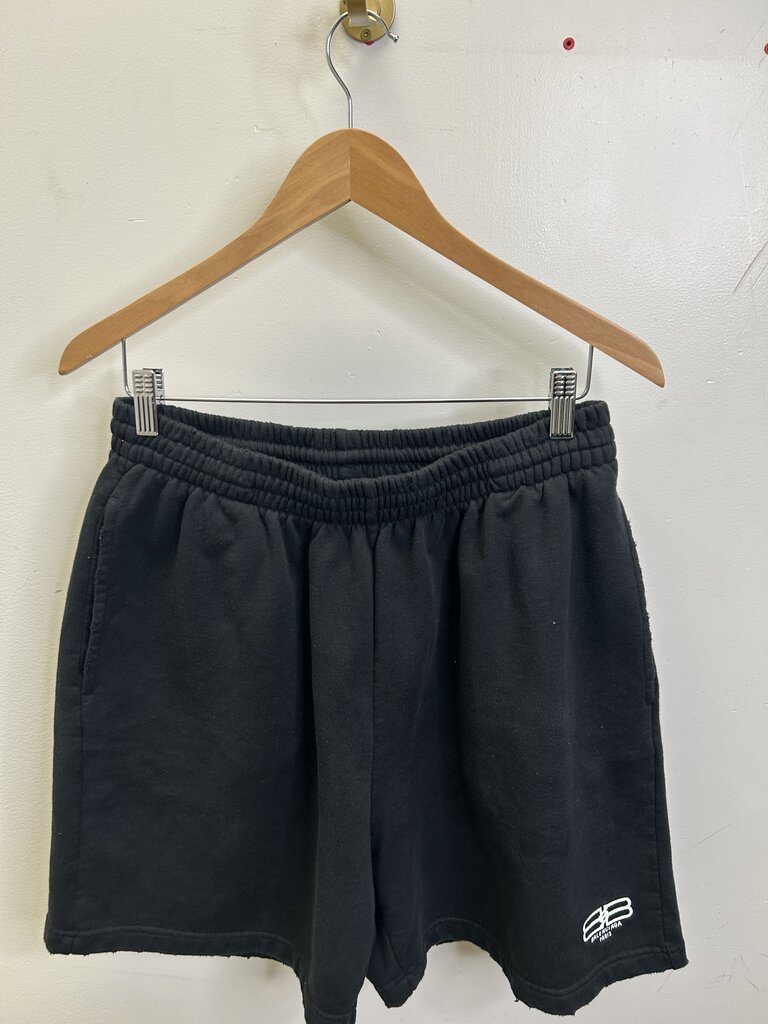 Preowned Balenciaga Black BB Shorts Size XS