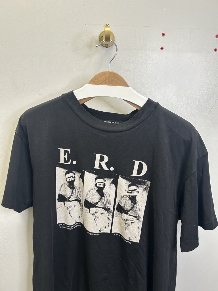 Preowned ERD You Are Nothing Black Tee Size Small