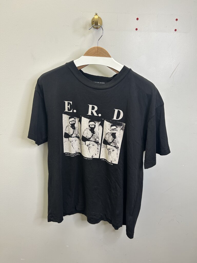 Preowned ERD You Are Nothing Black Tee Size Small