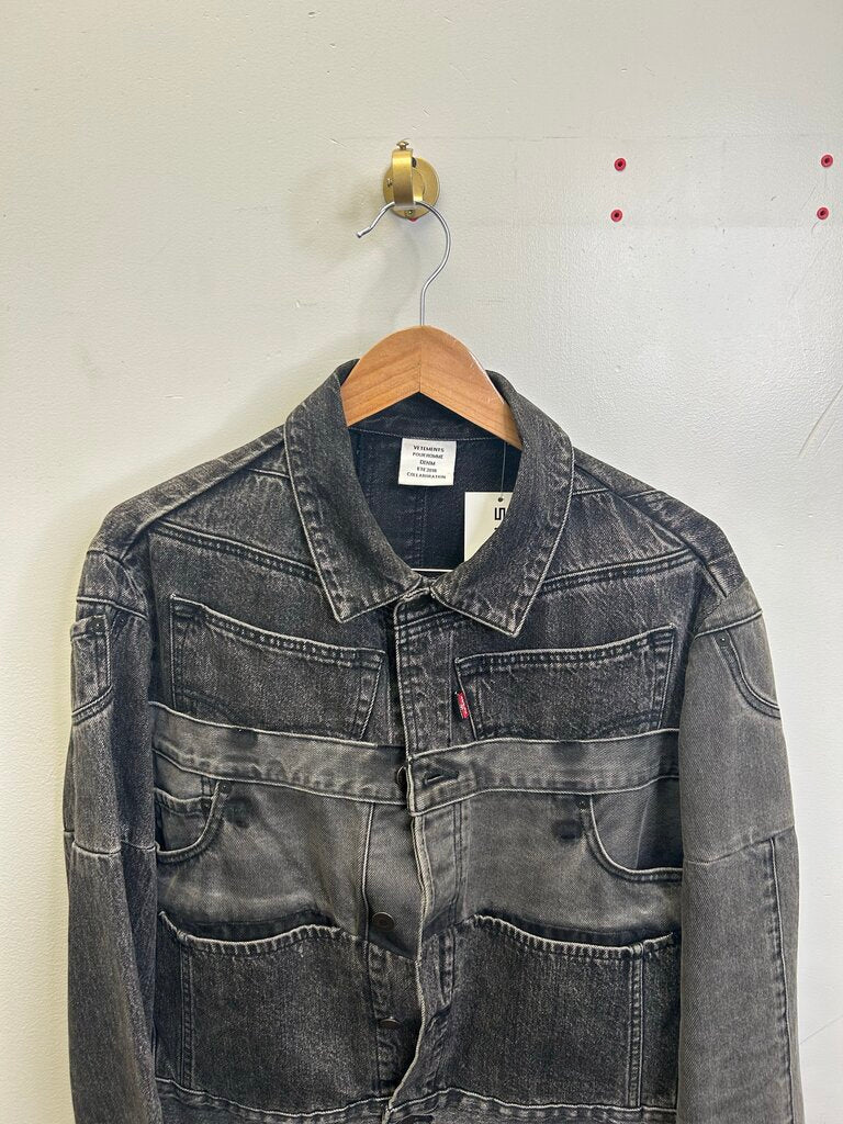 Preowned Vetement Black Reworked Levi Jacket size L