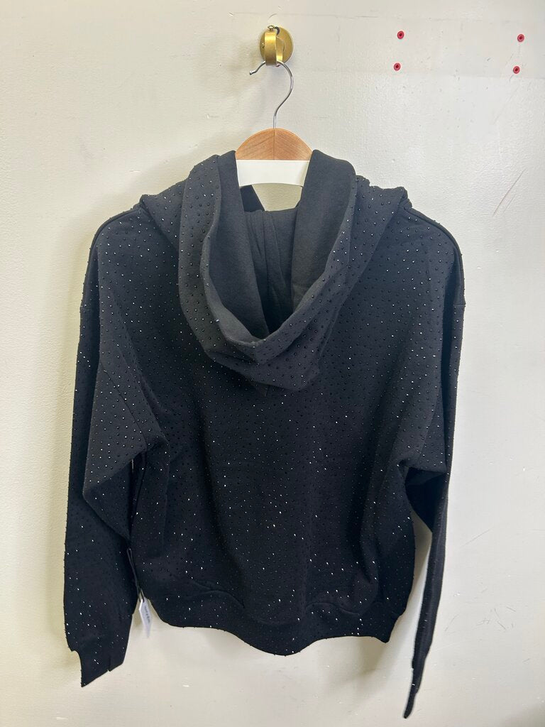 New Sp5der Black Rhinestone Hoodie Size Smalll