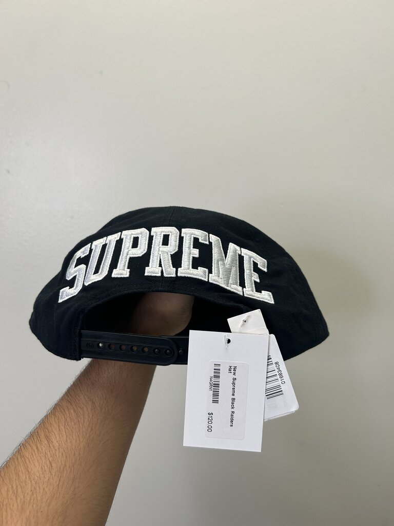 New Supreme Black Raiders Hat