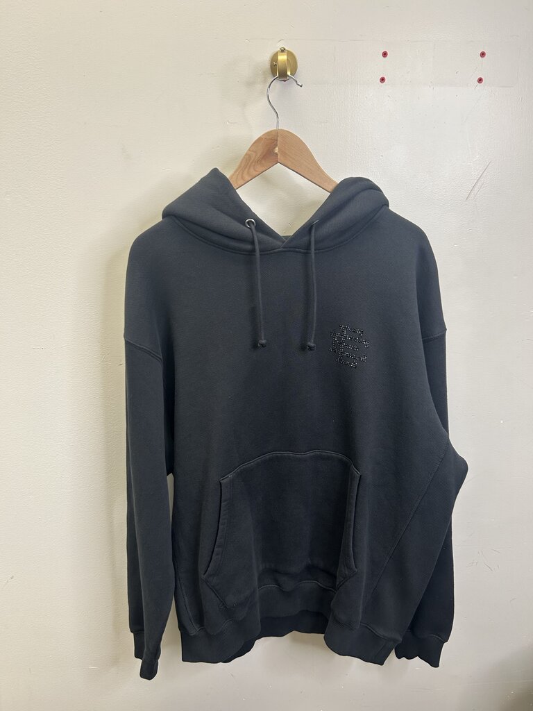 New Eric Emanuel Black Rhinestone Hoodie Size XL