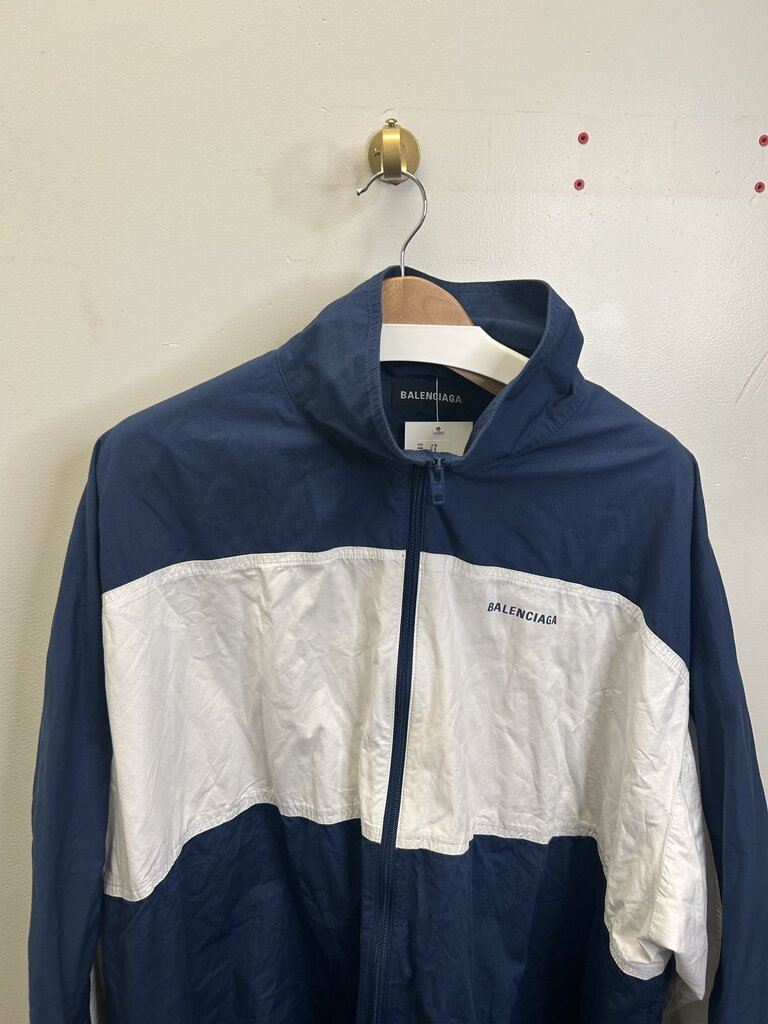 Preowned Balenciaga Blue Track Jacket Size 50