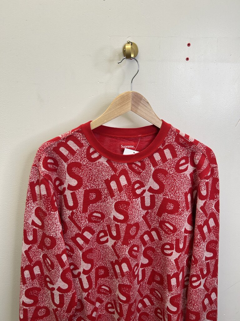Preowned Supreme Red Letter Crewneck Size Medium
