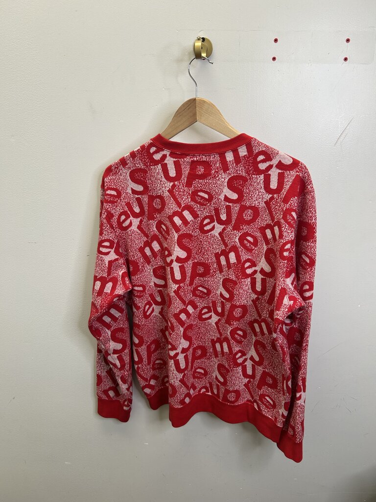 Preowned Supreme Red Letter Crewneck Size Medium