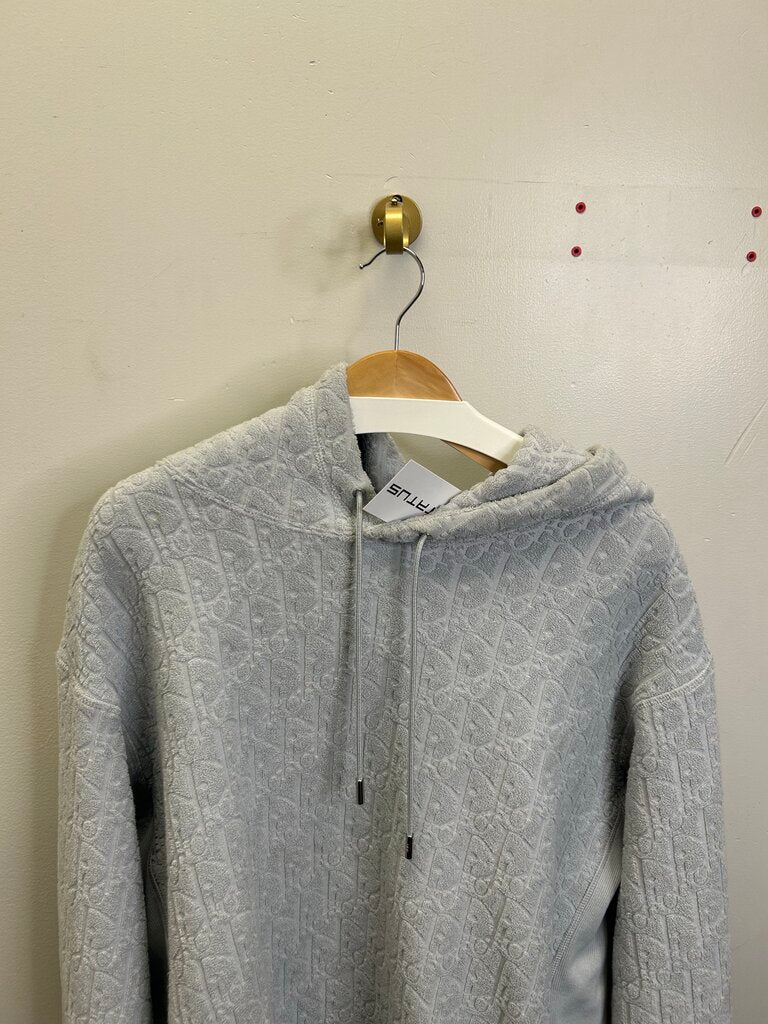 Preowned Dior Monogram Grey Hoodie Size 3XL
