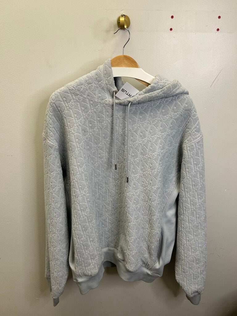 Preowned Dior Monogram Grey Hoodie Size 3XL