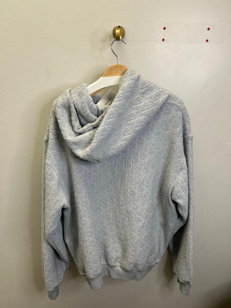 Preowned Dior Monogram Grey Hoodie Size 3XL