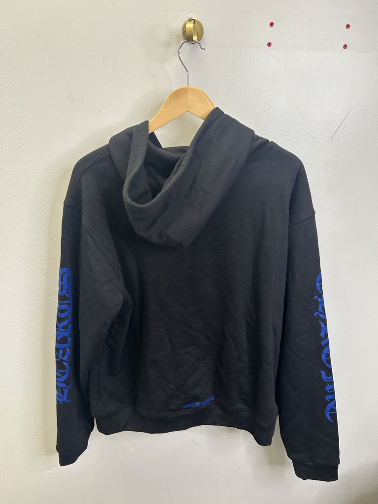New Chrome Hearts Blue Vertical Logo Black Zip sz.M