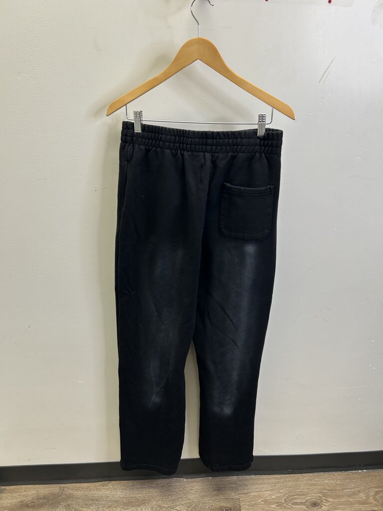 Vertebrae Black Distressed Sweatpants size M