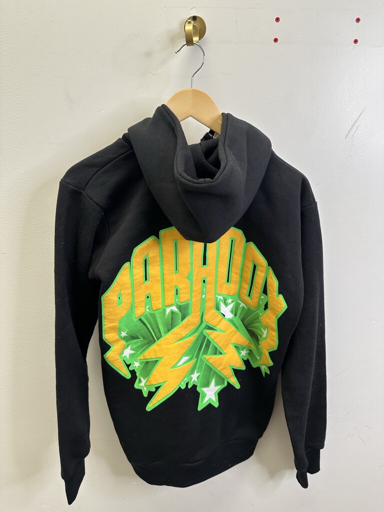 Preowned Paradox Black Green Hoodie Size Small