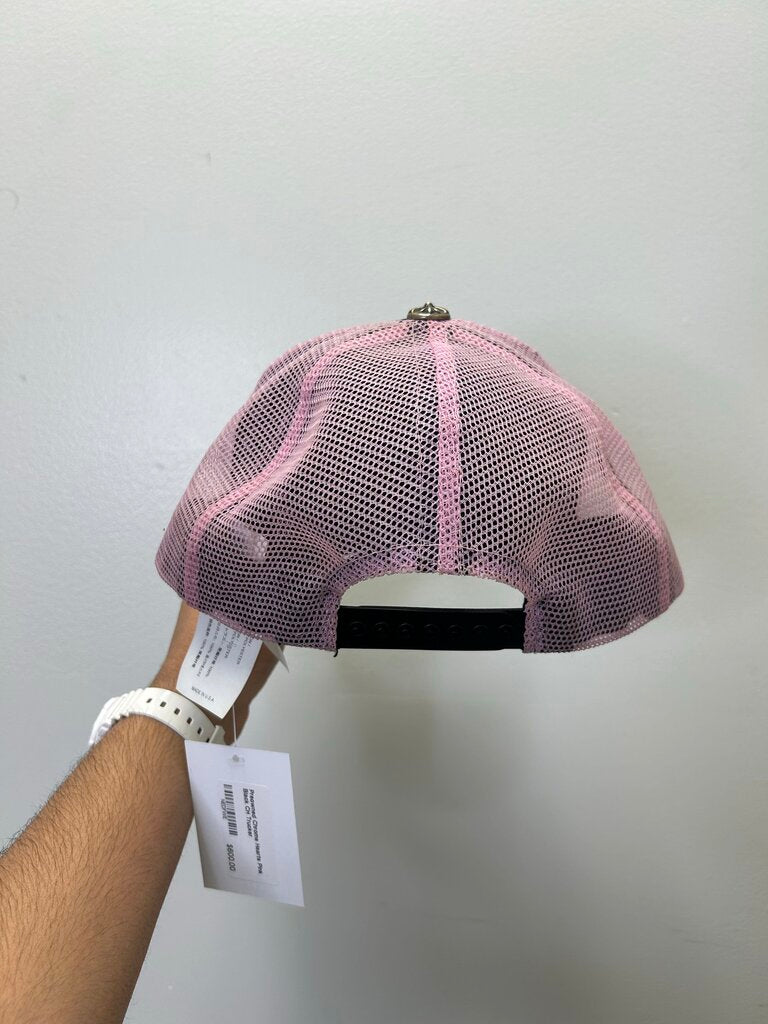 Preowned Chrome Hearts Pink Black CH Trucker
