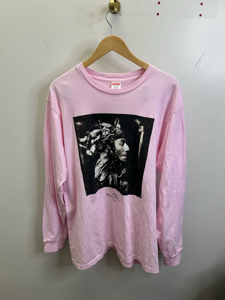 Preowned Supreme Pink Harvest Long Sleeve Size Large