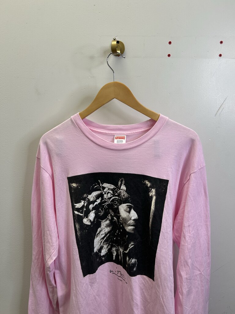 Preowned Supreme Pink Harvest Long Sleeve Size Large
